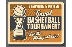 an old style basketball tournament poster