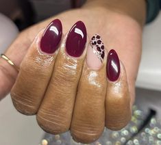 Burgundy Matte Leopard Nails, Burgundy Leopard Print Nails, Burgundy Nails With Cheetah Print, Maroon And Cheetah Nails, Maroon Animal Print Nails, Queen Nails, Gel Acrylic Nails