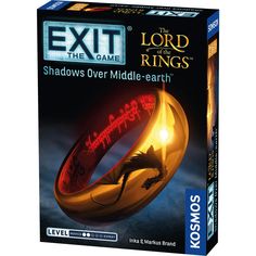 an exit the lord and the rings card game in its box with it's lights on