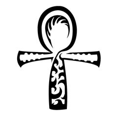 an image of an egyptian cross with the word person written in black on a white background