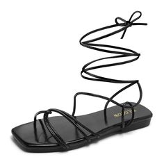 PRICES MAY VARY. Unique Design: Trendy split toe design adds a unique touch to your look Closure Type: Lace-up strappy closure provides a secure and adjustable fit FASHION & CASUAL: This comfortable sandal is perfect for casual walking around in summer. This will match and upgrade your casual or formal outfits and offer all-day comfort Occasion: Versatile sandals that can be dressed up or down for any occasion: Daily activities/office/travel/dress/party Materials: Made with durable materials for Roman Sandals Outfit, Roman Shoes, Strappy Sandals Flat, Sandals Flats, Formal Outfits, Travel Dress, Office Travel, Fit Fashion, Comfortable Sandals