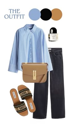 Old Money Blue Shirt, Tita Outfit, Blue Shirt Outfit, Shirt Outfit Ideas, Fashion Muslimah, Hijab Summer, Simple Casual Outfits, Outfit Ideas 2024