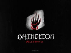 the logo for exinetion, an upcoming horror film that is currently in development