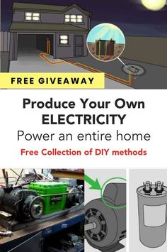 an electric power plant with the words, free giveaway product your own electricity power an entire