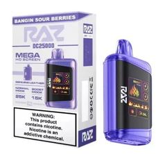 The Raz DC25000 is a powerful disposable vape device, offering an impressive 25,000 puffs for long-lasting use. It features a rechargeable battery and delivers a smooth, consistent vaping experience. With a range of bold flavors like Blue Razz Ice and Cherry Strapple, it provides a satisfying blend of fruity and icy sensations. The device is designed for convenience, with no need for refilling or maintenance, making it an ideal choice for both beginners and experienced vapers. Its sleek, compact design ensures portability, while the high puff count guarantees extended enjoyment, all in a premium vaping experience. Bar Geek, Blue Dragon, Puff And Pass, Blue Raspberry, Fruit Flavored, Taste Buds, Ice Blue, Watermelon, Geek Stuff