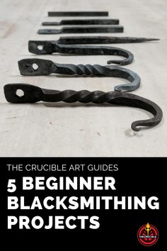 Learn to forge a hook, fork, spoon, bracelet, and letter opener in basic blacksmithing projects. Easy Welding Projects, Blacksmith Workshop, Welding Crafts