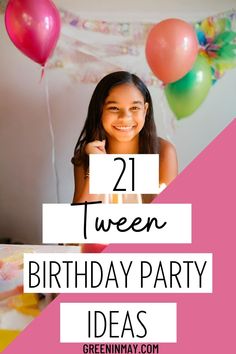 These 21 tween birthday ideas are the best for 12 year old birthday party. #12thyearbirthday #tweenbirthdayparty 11yr Birthday Ideas, Turning 11 Birthday Ideas, Birthday Themes For Girls 11th Birthday, Birthday Party 11 Girl, 12tg Birthday Party Ideas, 12th Birthday Party Ideas Girl, Where To Go For Your Birthday Party, 12 Year Birthday Party Themes, 12 Yrs Old Girl Birthday Ideas