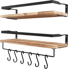 PRICES MAY VARY. Solid Wood 【Uten Storage Shelves】 Floating shelves are made of high-quality radiata pine wood with dampproof, heat-resistant. Metal structure design with protective guards and towel holders, durable, bearing capacity strong. 【Multifunctional Shelves】 For kitchen, the floating shelf can be used to put seasoning bottles, the towel holder can be used to hang towels or kitchen hooks to hang kitchenware. In bathroom, put toiletries on storage shelves, such as shampoo, conditioner, sh Wall Towel Holder, Wall Shelf Rack, Hanging Rope Shelves, Wall Mounted Storage Shelves, Floating Shelves Wall, Rustic Wood Floating Shelves, Kitchen Spice Racks, Towel Holders, Shelves Wall