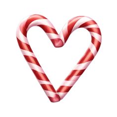 a candy cane in the shape of a heart