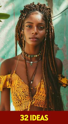 Browse our curated selection of 32 long box braids hairstyles. Each braid style offers a unique look that’s both fashionable and practical, ideal for enhancing your everyday style. Long Box Braids Styles, Long Box Braids Hairstyles, Korean Bob, Box Braids Styles, Hair Solution, Stylish Short Haircuts, Braids Styles, Natural Hair Extensions, Long Box Braids