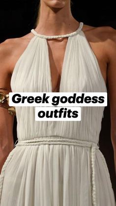 Greek goddess outfits for your next vacation / Greece  IG: katy_ironman Greek Wedding Dresses, Goddess Dress, Greek Clothing, Greek Style, Greek Fashion, Fashion Week Spring, Alice Olivia, New York Fashion Week