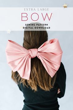 DIY Extra Large Bow for Hair, Tree Topper, or costume. Perfect for couture fashion, cosplay or New Years! Who doesn't need a really LARGE BOW??? Make any event special with a fabulous bow. INCLUDED: - 8 page PDF - Detailed instructions with pictures - 2 bow sizes: Extra Large 13" wide, large 9" wide - pictures on how to tie the bow. Pattern is copyrighted by Kyla Hornberger and is for personal use only. Please do not share or redistribute. No commercial prototypes can be made from this pattern. Bow Sewing Pattern, Bow Christmas Tree Topper, Fancy Hair Bows, Bow Sewing, Diy Tree Topper, Bow Making Tutorials, Bow Christmas Tree, New Year Hairstyle, Romper Sewing Pattern