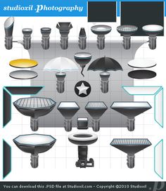 an image of various objects that are in the shape of a star, including umbrellas and