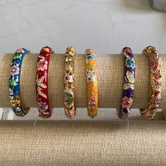 $30 Each Bangle Bracelets Aesthetic, Elegant Multicolor Bracelets For Spring, Aesthetic Bracelets Ideas, Thick Bracelets, Dbz Toys, Fall Bracelets, Xoxo Jewelry, Dope Jewelry Accessories, African Bracelets