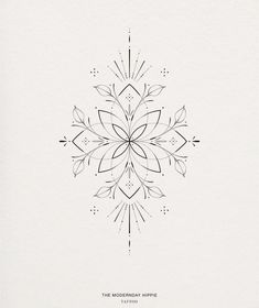 a black and white drawing of a snowflake with the words, the macaronia