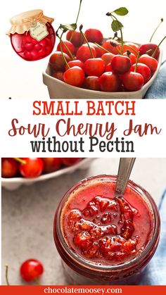 small batch sour cherry jam without pectin