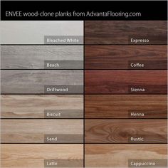 the different types of wood flooring that are available in various colors and sizes, including white