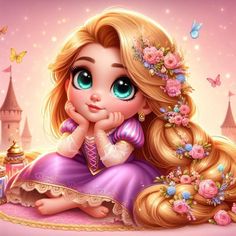 Disney Princess Toddler, Rapunzel Disney, Wallpaper Iphone Disney Princess, Whatsapp Wallpaper Cute, Disney Princess Fan Art, Minecraft Funny, Princess Rapunzel, Disney Cakes, Disney Ariel