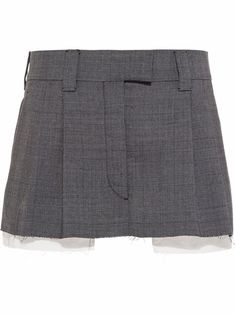 Shop Miu Miu Prince-Of-Wales check mini skirt Skirt Png, Check Mini Skirt, Prince Of Wales Check, Grey Mini Skirt, Van Cleef Arpels, Summer Beach Wear, Straight Skirt, Prince Of Wales, Gray Skirt