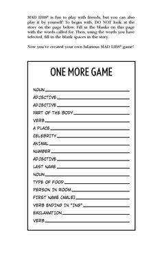 a page from the book one more game