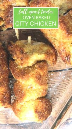 Browned and breaded City Chicken on a skewer in a baking pan ready to go into oven Easy Summer Grilling Recipes, Lemon Health, Oven Baked Chicken Tenders, Loin Recipes, Oven Fried Chicken Recipes