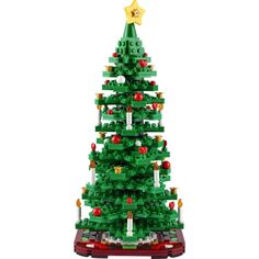 a christmas tree made out of legos