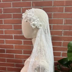 Lace Juliet Cap Veil, Unique Veils Wedding, Flower Crown With Veil, Vintage Bridal Headpiece, Repurpose Wedding Dress, Delulu Era, Veil For Wedding, Vintage Mexican Wedding, Wedding Cap