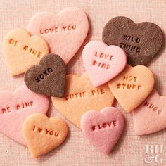 conversation hearts that say i love you and be mine