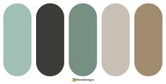 four different shades of black, brown and green