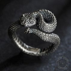 Motorcycle Party, Skeleton Ring, Serpent Ring, Snake Ring Silver, Biker Jewelry, 다크 판타지, Snake Jewelry, Animal Rings, Snake Ring