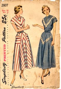 Vintage Animation, Sewing Pattern Vintage, Simplicity Patterns Vintage, Angel Gowns, 40s Dress, Gored Skirt, Simplicity Dress, 1940s Style