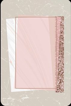 a pink and white paper with glitter border on the edge, in front of a beige background