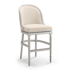 an upholstered chair with a beige seat and backrest, on a white background