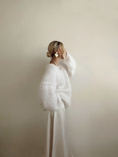 #handknit #handknitted #bridal #bridalwear #etsygifts #etsyfinds #pinterestfashion #minimalist #minimal #sweater #whitesweater Elegant Chunky Knit Sweater, Elegant Mohair Crew Neck Sweater, Elegant Oversized White Sweater, Elegant Mohair Winter Sweater, Elegant Mohair Sweater For Winter, Chic Oversized Mohair Sweater, Elegant White Soft Knit Sweater, Elegant Soft Knit Mohair Sweater, Elegant Mohair Soft Knit Sweater