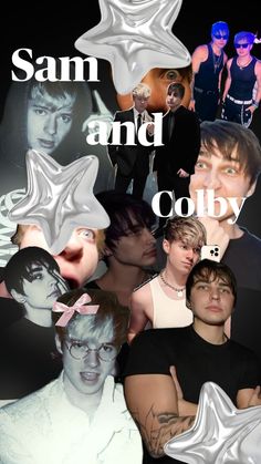 a collage of photos with the words sam and coby