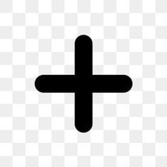 the cross is black and white on a transparent background