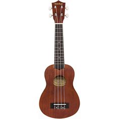 the ukulele is made out of wood and has four strings