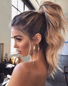 #winterhairstyles #hairstyles #hairtrends #hair #hairstyles #hairtrends2019 #winterhairstyles #updo #ponytail #voluminousponytail Updo Ponytail, High Ponytail Hairstyles, Bridesmaids Hair, A Ponytail, Senior Prom, Penteado Cabelo Curto, Hoco Hair, Winter Hairstyles, Summer Hair