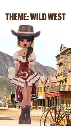 @slaygurl💗💓💞💕 I Will Be Back Soon, Wild West Outfits, Horror Christmas, Wild West Theme, Dress Impress, Will Be Back Soon, I Will Be Back, Cowgirl Dresses, Custom Makeup