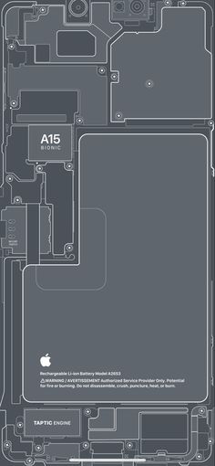 the back side of an iphone showing all its components