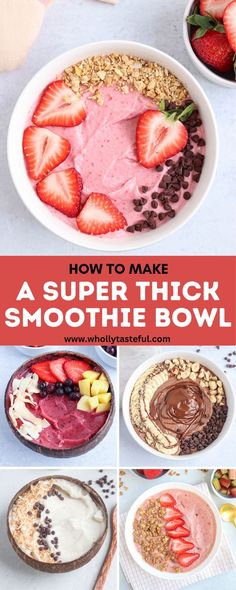 how to make a super thick smoothie bowl