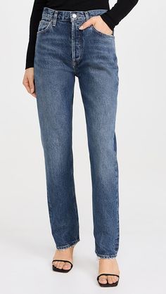 AGOLDE 90s Pinch Waist: High Rise Straight Jeans | Shopbop Agolde Pinch Waist High Rise Kick Jeans, Agolde Pinch Waist, Agolde Jamie High Rise, Agolde Nico Jeans, Agolde Pinch Waist Kick, Levi Outfits, Agolde 90s Pinch Waist, Levi's Ribcage, Full Length Jeans