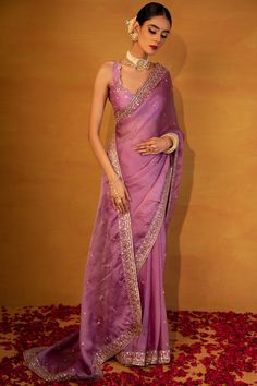 Saree Gown Indian, Embellished Saree, Gota Patti Saree, Saree Gown, Indian Fashion Designers, Pernia Pop Up Shop, Saree Look, Desi Fashion, Saree Styles