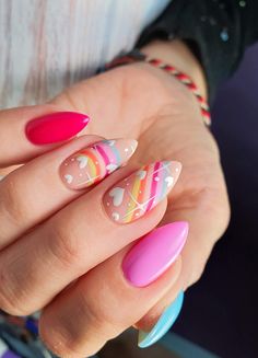 Unghie Nail Art, Nagellack Trends, Pretty Nail Art, Pastel Nails, Nails Desing, Funky Nails, Nail Polishes