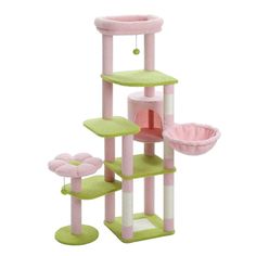 a toy cat tree with furniture and accessories