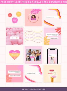 the website design is designed to look like pink and yellow