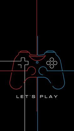 a video game controller with the words let's play on it