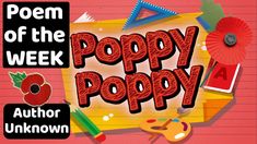 a poster with the words poppy poppy written in red and surrounded by other school supplies