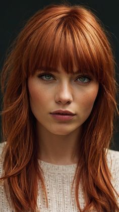 Is a Copper Red French Twist Right for You 🤔 Red Highlights In Auburn Hair, Copper Fringe Hair, Subtle Fall Hair, Burnt Orange Hair Color, Cheveux Oranges, Red Hair Colors, Copper Ombre, Red Copper Hair Color