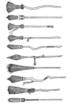 different types of brushes are shown in black and white